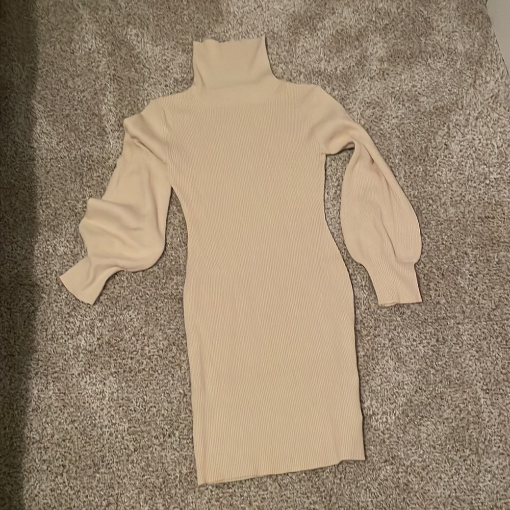 Pink Lily Ribbed Sweater Dress